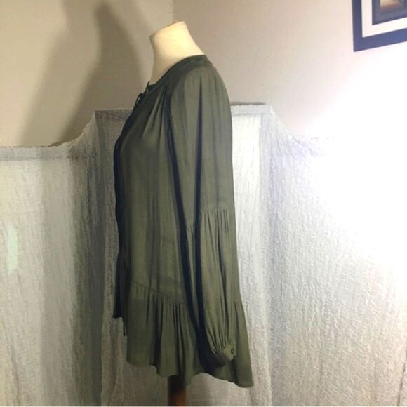 RO & DE Green Peasant Top Size M - Picture 4 of 9
